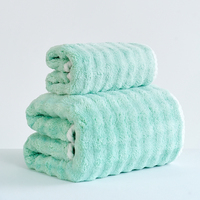 Serviette de bain en microfibre douce chaude respirante couleur unie Jacquard en relief flanelle couverture à séchage rapide serviette en velours corail