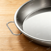 Plaque de cuisson ronde en acier inoxydable 304 antiadhésive pour gâteaux et légumes, vente en gros, pour four
