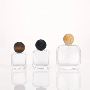 Factory customized square perfume glass bottle 30ml 50ml and 100ml empty square perfume luxury bottle