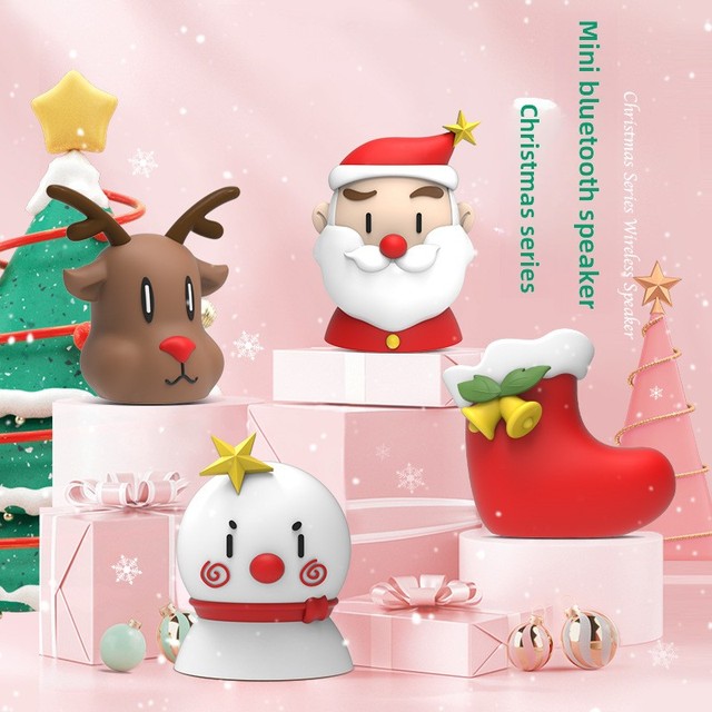 Christmas Gift Cute Plastic Plush Toy Creative for 5.0 Speaker Desktop Decoration Cartoon Mini Speaker