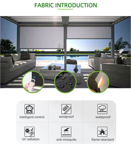 Stores automatiques modernes électriques surdimensionnés à enroulement horizontal pour fenêtres et terrasses - Product Image 3