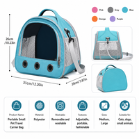 Sac de transport pliable pour reptiles, lézards et petits animaux, en polyester, étanche, avec fermeture éclair, transparent et réglable