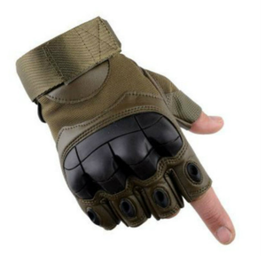 Gants de sport et d'exercice mi-doigts DFTG201 Ranger pour activités extérieures, noirs, kaki, verts - Product Image 6