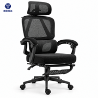 Chaise de bureau commerciale de haute qualité, confortable, avec système de levage en nylon, appui-tête réglable, support lombaire et roulettes en nylon