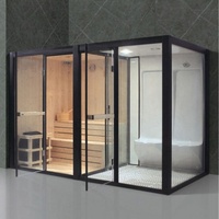 Penjualan Terbaik sauna rumah kamar mandi 6 hemlock ruang sauna batu budaya gaya dekoratif ruang sauna