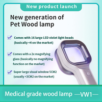 Factory Price Adjustable Pet Wood Lamp 16 Large LED Violet Light Beads 2X Magnifying Glass Veterinary Instrument China QD
