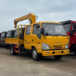 Marca japonesa ISUZU 4x2 Camión con cabina <span class=keywords><strong>de</strong></span> doble fila Montado Grúa <span class=keywords><strong>de</strong></span> 3,5 toneladas Camión grúa nueva a la venta - Product Image 2