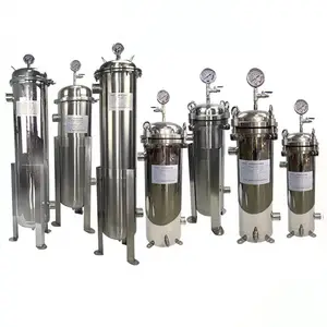 Água purificação saco filtro vaso SUS 304 316 multi saco filtro carcaça industrial água filtro planta