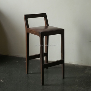 Chaise de bar de luxe en bois massif, tabouret de bar moderne, siège de bar hauteur comptoir, mobilier de restaurant, fournisseur en gros - Product Image 3
