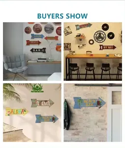 Plaque décorative murale rétro en étain imprimée UV personnalisée, petite plaque en métal pour la décoration de la maison, artisanat en métal fait à la main - Product Image 4