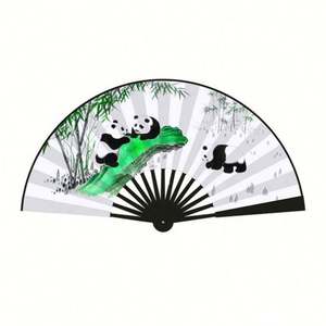 Venta al por mayor de abanicos de seda de doble cara de 8/10 pulgadas, portátiles, plegables, para danza, con diseño de libélula china, de bambú, para manualidades DIY y decoración del hogar - Product Image 2