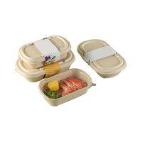 Nouveau design de l'usine de canne à sucre compostable conteneur à emporter boîte à lunch conteneur alimentaire boîtes à emporter conteneurs alimentaires de pulpe de canne à sucre