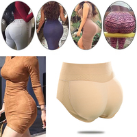 1198 Culottes gainantes pour femmes, rehausseur de fesses, faux fessier, coussinets de hanche invisibles, sous-vêtements de contrôle, sous-vêtements minces, rembourrés, push-up, shapewear