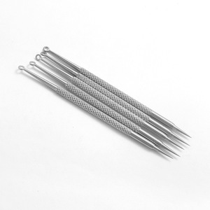 Aguja para acné de doble punta de acero inoxidable, aguja para espinillas, aguja para puntos negros, extractor de acné, removedor de puntos negros - Product Image 4
