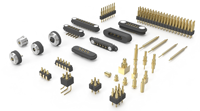 Charging Pogo Pin Spring Probe Connector 10mm Overall Length Black Environmental Protection Material for Smart Wearable Devices