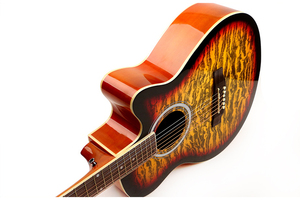 กีตาร์โปร่ง 40 นิ้ว จากโรงงานโดยตรง พร้อมฟิงเกอร์บอร์ดสังเคราะห์ บริการตกแต่งขอบ ABS สำหรับกีตาร์โปร่ง - Product Image 3