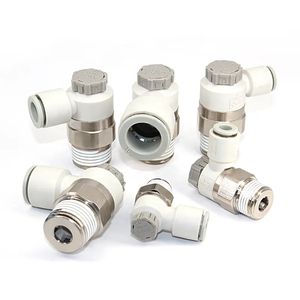 Raccord Smc Actionneur pneumatique Vanne de contrôle de débit AS1021F/AS2201F/AS3201F Cylindre Push in Connecteur de régulation de vitesse - Product Image 5
