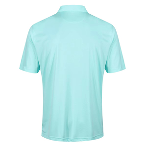 Chemise de golf pour homme, été, classique, Dry Fit, sport, imprimée, tricotée, confort, extensible dans les 4 sens, coupe ajustée, vert émeraude, bouton - Product Image 4