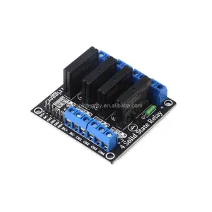 Modul relay solid-state DC5V 4-way, 2A dengan perlindungan 220V AC, sakelar beban, modul papan pengontrol