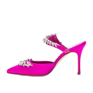 Sandal Pump Hak Tinggi Wanita Kustom Sepatu Pernikahan Hak Tinggi Berlian Imitasi Berlian Imitasi Tipis Ukuran Besar Pvc Bening Gadis Panas
