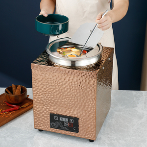 Calentador de Alimentos Yurtrain <span class=keywords><strong>Buffet</strong></span> de 10L, Acero Inoxidable, Cuadrado, Control Digital, Apagado Automático, 50-70°C, Ahorro de Energía, Zonas de Temperatura Múltiple - Product Image 1