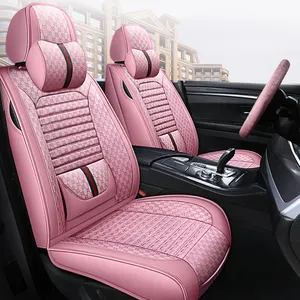 मर्सिडीज बेंज बीएमडब्ल्यू जीप के लिए कार इंटीरियर एक्सेसरीज यूनिवर्सल साइज लक्जरी लेदर कार सीट कवर 3डी ब्रांडेड डिजाइनर पूरा सेट