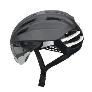 Helm kacamata berkendara untuk dewasa, helm pelindung lensa Anti kabut dapat dilepas untuk dewasa