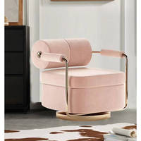 Vente en gros de fauteuil de canapé une place pivotant à 360 degrés Fauteuil à baril rotatif Petit fauteuil de canapé rond d'appoint