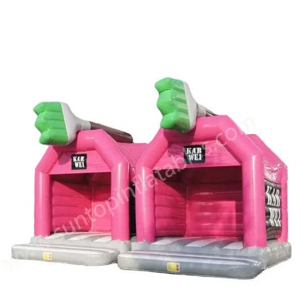 Kelas Komersial Kustom Inflatable Bounce House, Inflatable Rumah Bermain untuk Acara Pesta