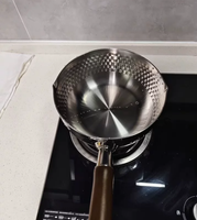 Unbeschichteter Weißer Verdickter Edelstahl-Milchtopf 18cm Suppentopf zum Dämpfen von Speisen, Kochen von Nudeln und zum Reinigen von Küchenutensilien