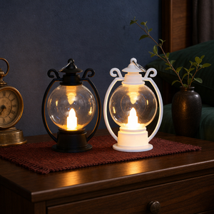 Lampe <span class=keywords><strong>à</strong></span> huile LED rétro portable avec télécommande pour décorations intérieures et festivités de Noël - Product Image 4