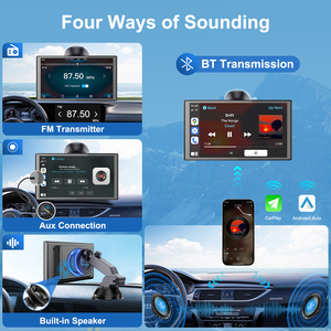 7" Portable Sans Fil Carplay&Android Auto 360 °   Rotation magnétique, prend en charge l'affichage en paysage et en portrait, navigation, <span class=keywords><strong>musique</strong></span>, miroir - Product Image 6