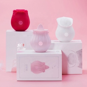 Girlspower <span class=keywords><strong>Best</strong></span> Seller rosa caldo Silicone a forma di rosa vibratore per le donne adulti vibranti giocattoli sessuali lingua leccare le caratteristiche di succhiare - Product Image 2