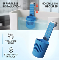 Support de tablette de nettoyage de réservoir transfrontalier très vendu, support en silicone pour tablette de toilette, support étanche et durable avec crochet métallique