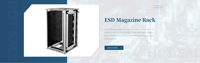 Meuble de rangement industriel SMT ESD pour entrepôt et bureau, en PP et acier, 460*400*563mm, antistatique, pour magazines et PCB, réglable