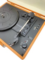 Moderne rétro gramophone platine tourne-disque avec poignée multi Sans Fil USB Mallette Portable lecteur vinyle