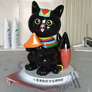 Figura de Gato Egipcio de Resina Personalizada, Mascota Comercial, Accesorio para Eventos y Exposiciones, Escultura de Gato de Resina de Tamaño Real - Product Image 5