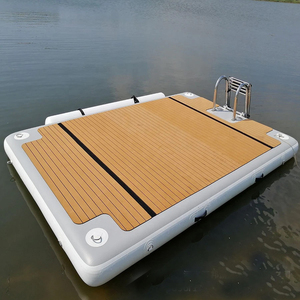 Plateforme flottante gonflable portable 2x4m carrée, épaissie, résistante aux UV, avec chaises - Product Image 2