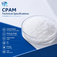 Polyacrylamide Cationique Polymère Flocculant Polyelectrolyte CPAM pour l'Impression Textile, la Teinture et le Traitement des Eaux Usées