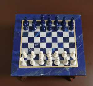Juego de Ajedrez de Mármol de Lujo al por Mayor con Tablero de Piedra Natural y Piezas de Metal Hechas a Mano, Juego de Mesa Decorativo, Regalo - Product Image 1