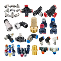 Raccords pneumatiques rapides à une touche pour tuyaux de 8 mm, corps en plastique, pour cylindres industriels et machines agricoles