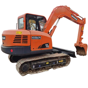 Pelleteuse d'occasion Doosan Dx75 Pelleteuse à chenilles Machines de construction d'occasion 7t 8t Équipement coréen d'origine - Product Image 1