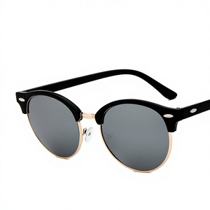 Kedun Retro Round Full Frame UV400 Rice <b>Stud</b> Color Film Reflective Sunglasses 4246 Fashion Trend Versatile - Product Image 6