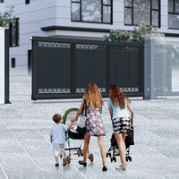 Elektrische, spoorloze, automatische, intrekbare, luxe, moderne garagepoort van aluminiumlegering, windbestendig, met afstandsbediening, geschikt voor scholen