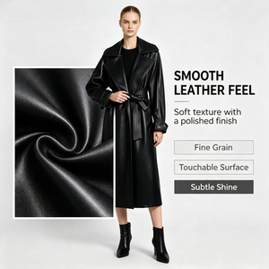 [<span class=keywords><strong>En</strong></span> gros] Manteau <span class=keywords><strong>trench</strong></span> <span class=keywords><strong>en</strong></span> cuir PU pour femme, coupe-vent, doublure <span class=keywords><strong>en</strong></span> fausse fourrure, fermeture <span class=keywords><strong>à</strong></span> <span class=keywords><strong>ceinture</strong></span>, long et élégant, hiver, fabricant OEM, sur mesure - Product Image 4