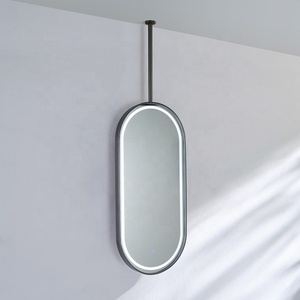 <span class=keywords><strong>Espejo</strong></span> de <span class=keywords><strong>Baño</strong></span> Ovalado Moderno <span class=keywords><strong>con</strong></span> Iluminación LED, Montado en el Techo, <span class=keywords><strong>con</strong></span> Sensor Táctil Antivaho <span class=keywords><strong>y</strong></span> 3 Colores Atenuables - Product Image 1