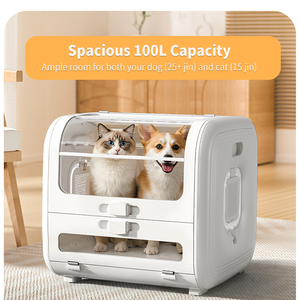 Asciugatrice Automatica Ecologica <span class=keywords><strong>per</strong></span> Animali Domestici, <span class=keywords><strong>per</strong></span> Cani e <span class=keywords><strong>Gatti</strong></span>, con Controllo della Velocità del Vento (1-6) e della Temperatura (16-40°C), 850W - Product Image 4