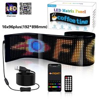 Écran flexible de voiture led vente à chaud transfrontalière application sans fil affichage flexible fenêtre arrière de voiture affichage led flexible