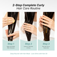 Pallamina Macadamia Jojoba Oil Curl Boosting Hair Oil dan Avocado Hair Mask Set untuk Rambut Keriting Rusak yang Di-perm, Pasokan Grosir
