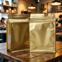 MOQ 5000 pièces Sacs en Mylar noir mat en plastique, pochettes verticales en aluminium avec fermeture éclair pour snacks et aliments, avec fenêtre transparente